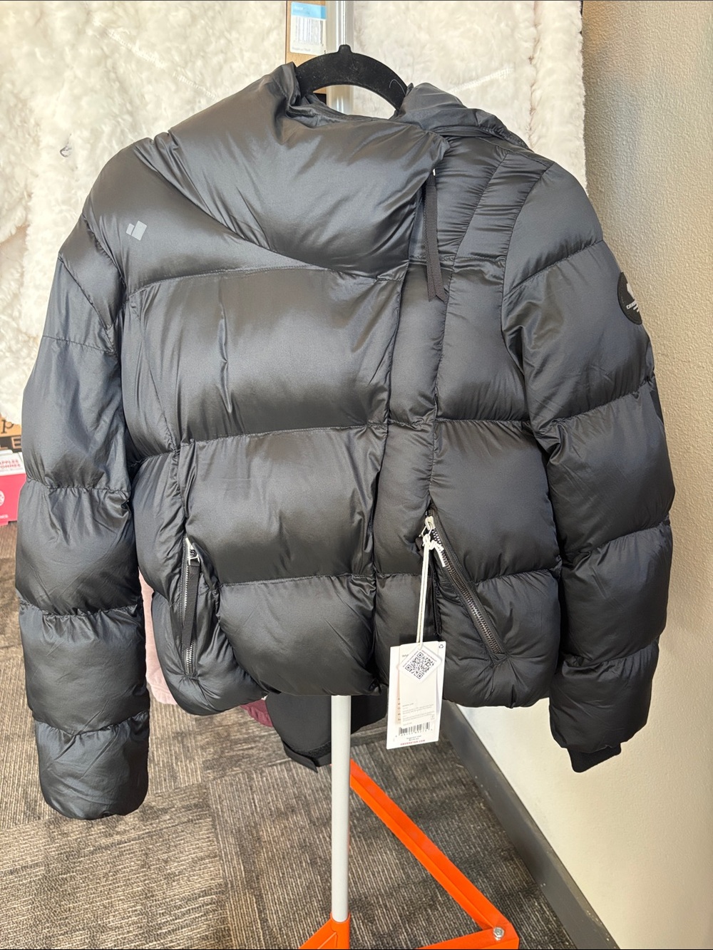 Obermeyer Teen (14-16) Black Quilted Puffer Jacket with Hood NWT